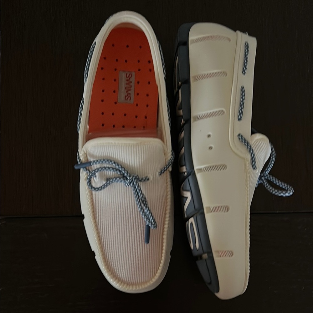 Swims Men's Cream Boat Shoes NWOT - Picture 4 of 4